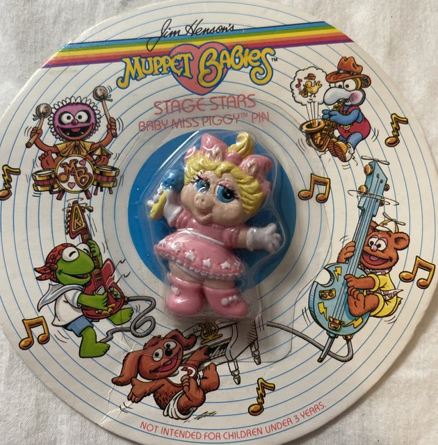 Vintage Miss Piggy Muppet Babies Pin 1988 Stage Stars Baby Avon Jim Henson New