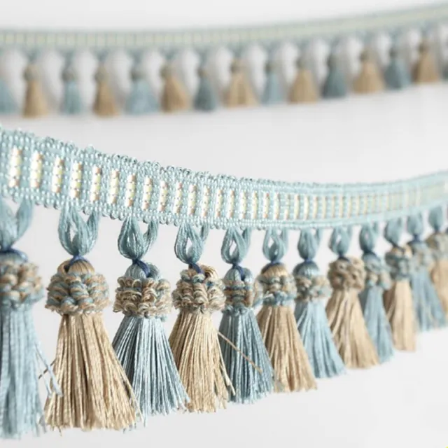 Curtain Tassel Edging Sewing Trims Upholstery Fabric DIY Cushion Decor Home Long