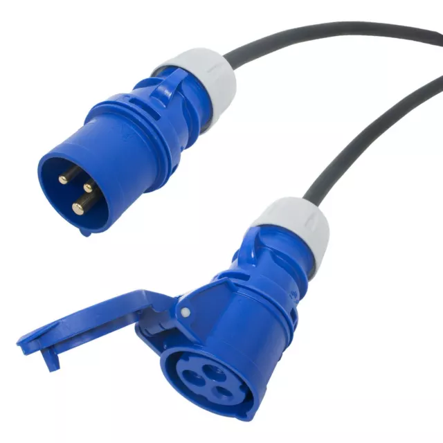 16 Amp H07rn-f Robust Gummi Stromnetz Hook Up Kabel. Blau Netzstecker Und Buchse