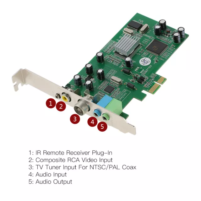 All-in-1 TV Tuner Card PCI-E Video DVR Capture Recorder IR Remote Controller AU/