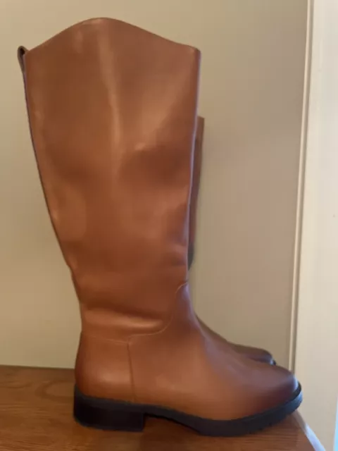 New Women’s Nordstrom Oliver Riding Boots Brown Tan Leather Size 9 Retail $149
