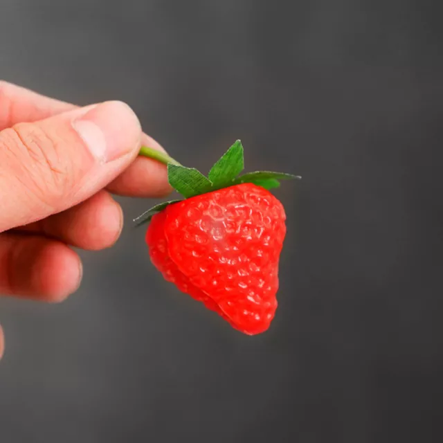 10 Pcs Artificial Small Fruit Fake Fruits Model Strawberry Simulated