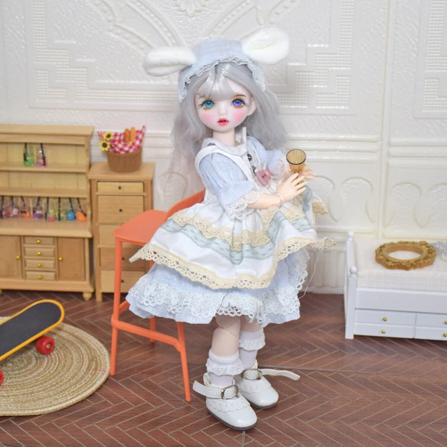 30cm 1/6 BJD Doll Female Body Fashion Dress Clothes Kids DIY Toys Lifelike Dolls