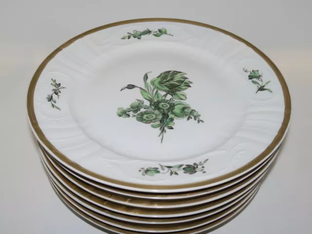 Royal Copenhagen Green Flower Juliane Marie with gold edge  Dinner plate