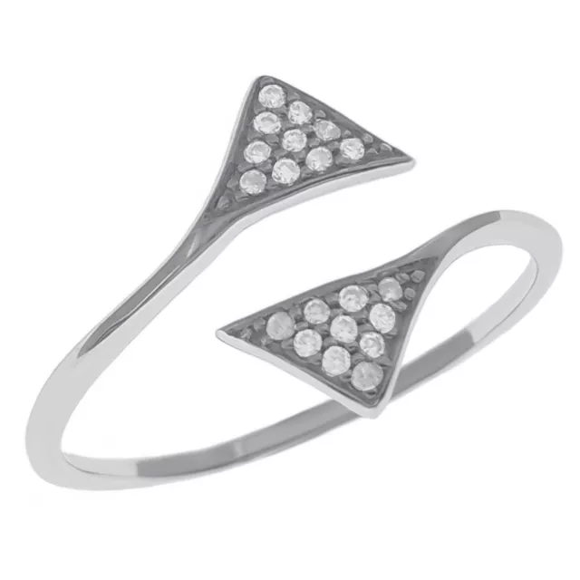 Bague en Argent 925 rhodié et Oxydes Zirconium - Taille 56 Disponible - Femme