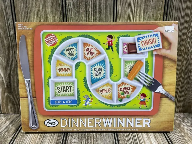 Genuine Fred Dinner Winner Tray Children Lunch Board Game Kids Dinner Meal Plate