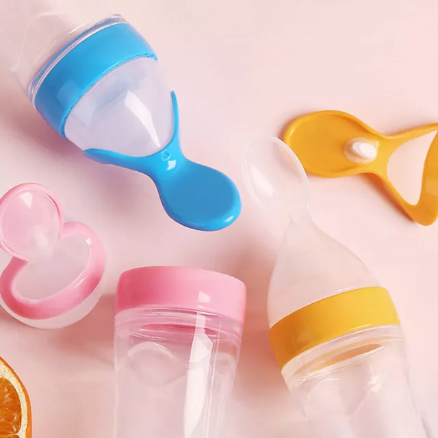 Baby Spoon Bottle Feeder Dropper Silicone Spoons for Feeding Medicine Tablew  FN