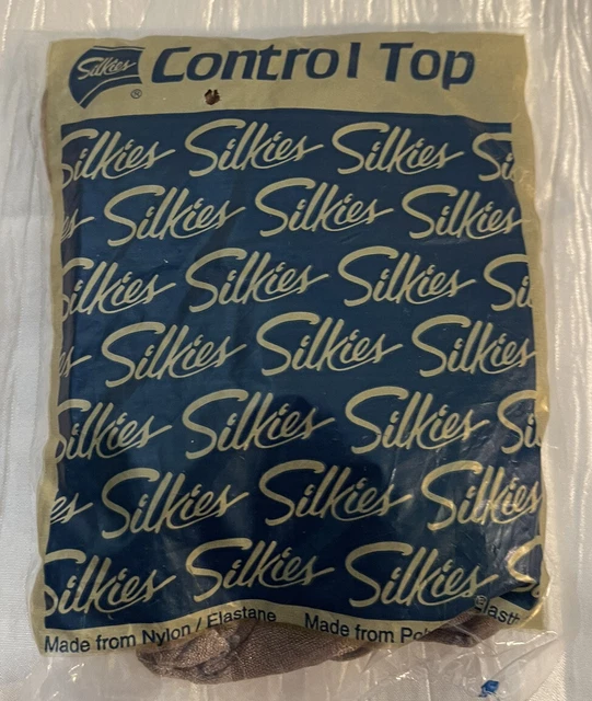 SILKIES CONTROL TOP Hose Pantyhose Support Legs Beige Honey X Tall 7.