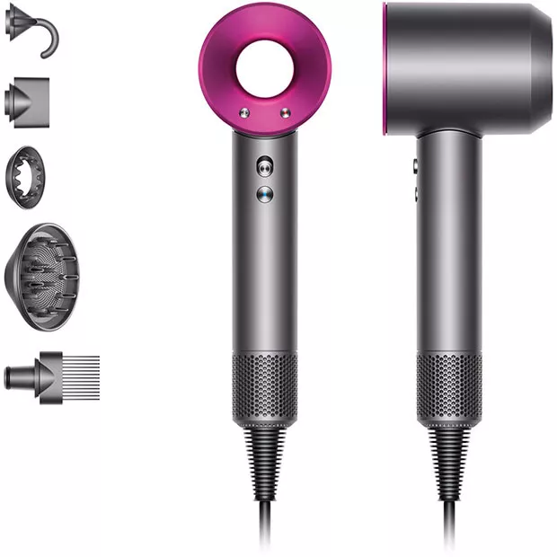 Dyson Supersonic HD07 Gris/Fuchsia Sèche-cheveux Professionnel 1600W