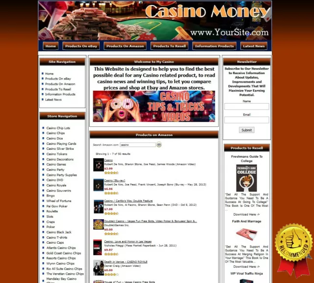 Casino Business Website For Sale - Work At Home Make Money