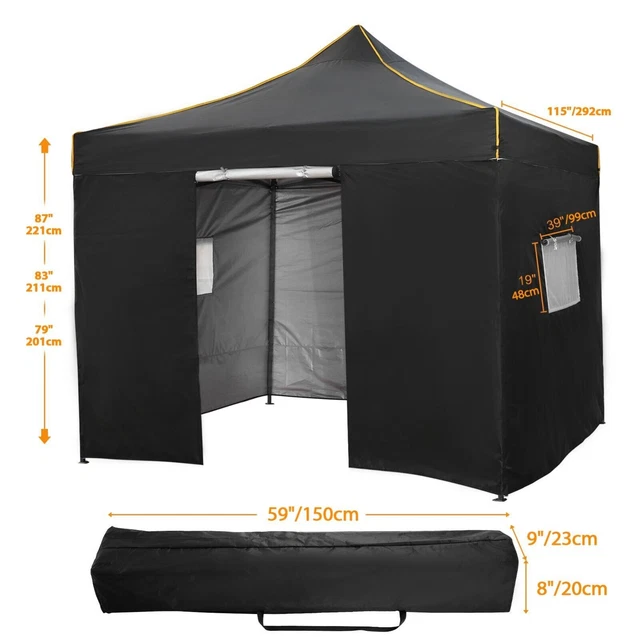 ALTOM Extra Starkes Faltzelt 3x6 Oder 3x3 – Pavillon Mit Stahlrahmen, 60 Kg
