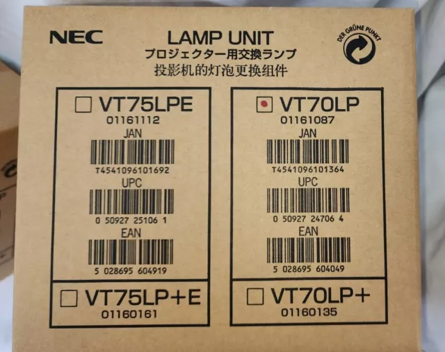 Nec Lamp Unit Vt70Lp 01161087