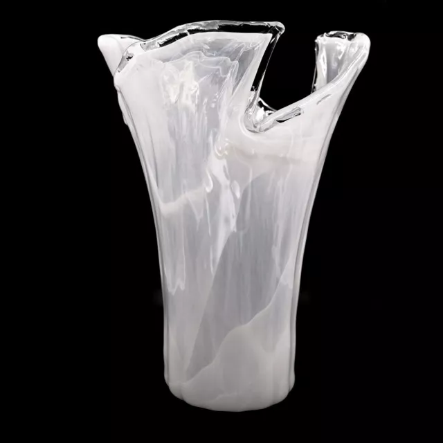 Vase en Verre de Murano Couleur Blanc Modèle Vortex by Tammaro Home