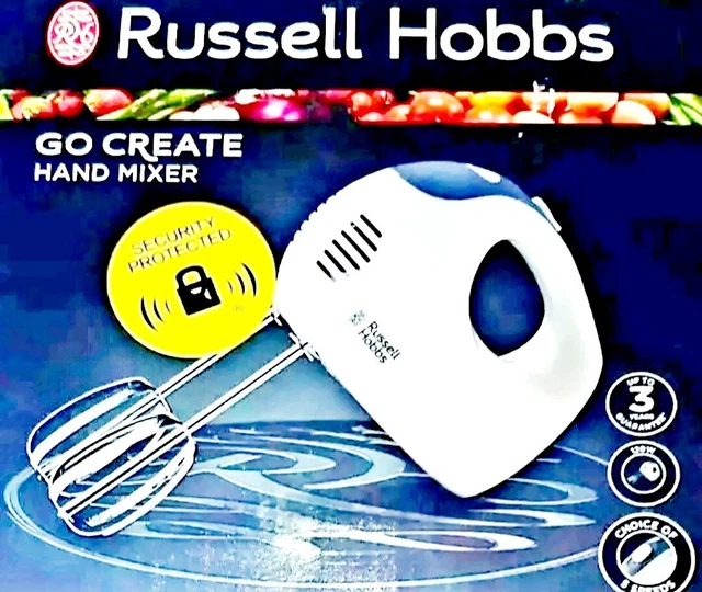 HAND MIXER Russell Hobbs Go Create White 5 Speeds Kitchen