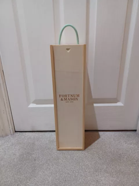 Fortnum & Mason Empty Wooden Wine Bottle Holder / Case / Gift Box 50cm