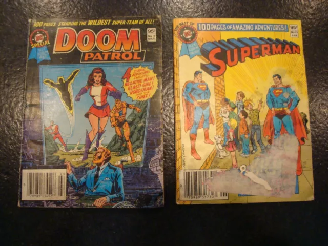 Vtg Lot Best Of Dc Blue Ribbon Digest Special Doom Patrol Superman Comic Books