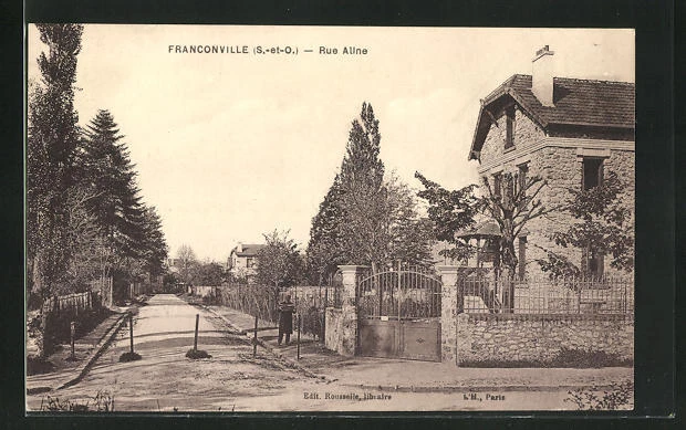CPA Franconville, Rue Aline, vue de la rue