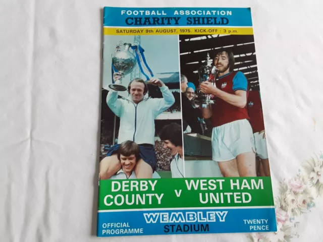 Derby County v West Ham Utd 1975 Charity Shield (fp1)