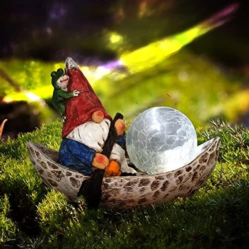 Rezpuao Garden Gnome Statue - Resin Gnomes Figurine -Outdoor Decorations