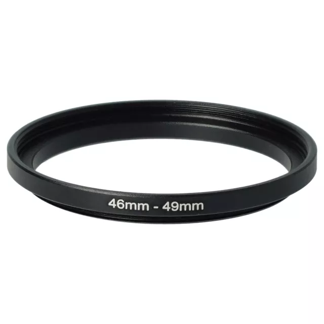 Step Up Ring Adapter von 46mm auf 49mm für Kamera Objektiv schwarz