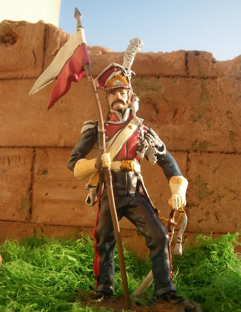 Soldat De Plomb 90mm - Brigadier Chevau-Légers Lanciers Garde 1810-15 - Pièce Unique !