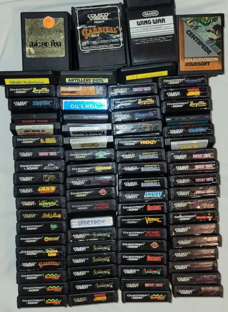 Rare Classic Colecovision Games Coleco Donkey Kong, Tapper, Qbert Atari