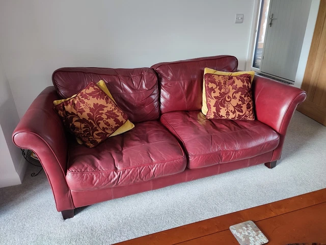 DFS ITALIAN LEATHER 3 seater and 2 armchairs 599.99 PicClick UK