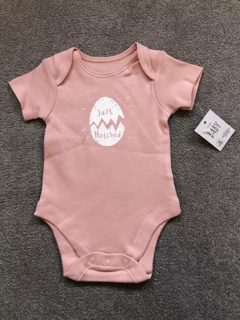 GEORGE AT ASDA Just Hatched Easter Pink Baby Vest 3 6 Months Tags On 5.00 PicClick UK