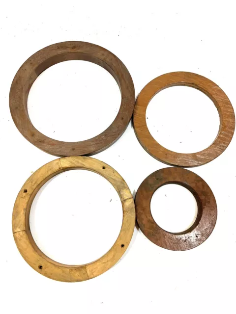 Vintage 4 Industrial Wood Foundry Mold Patterns