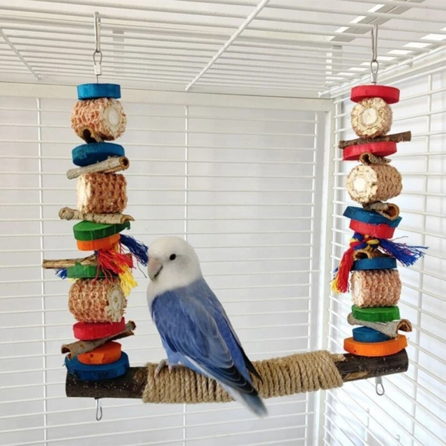 käfig Spielzeug Papagei-Kletter leiter Vogels chaukel Sittich Kau spielzeug