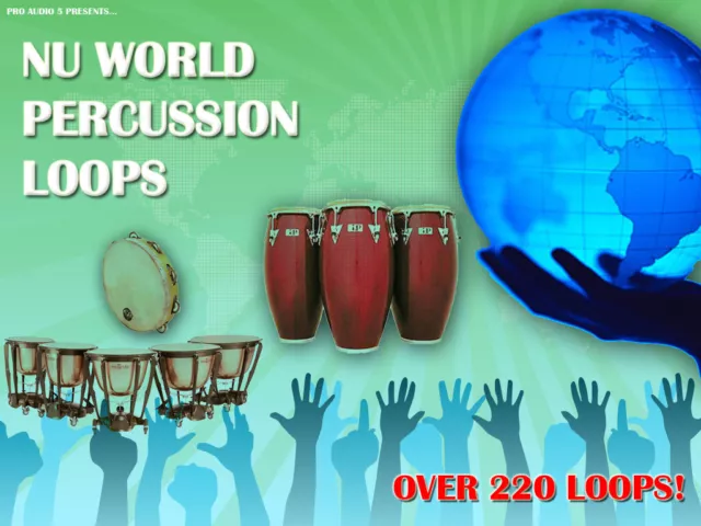 Nu World Percussion - Exotic Global Ethnic Loops Sample PACK -  CD-ROM