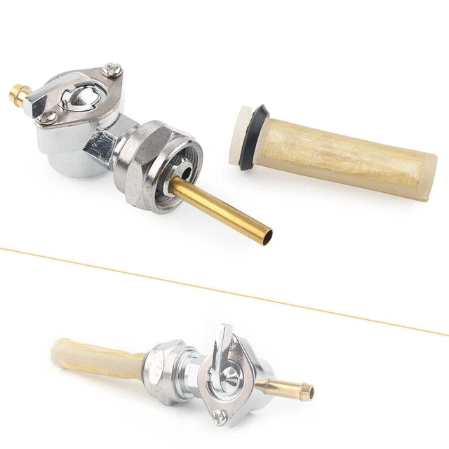 Fuel Valve Petcock Straight For Harley Sportster Big Twin 1975-Up 13/16" Bung