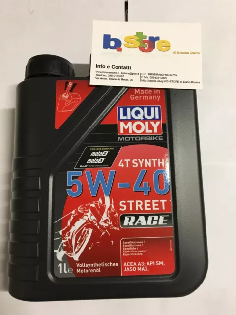 1 Litre Huile LIQUI MOLY Motorbike 4T Synth STREET RACE 5W40