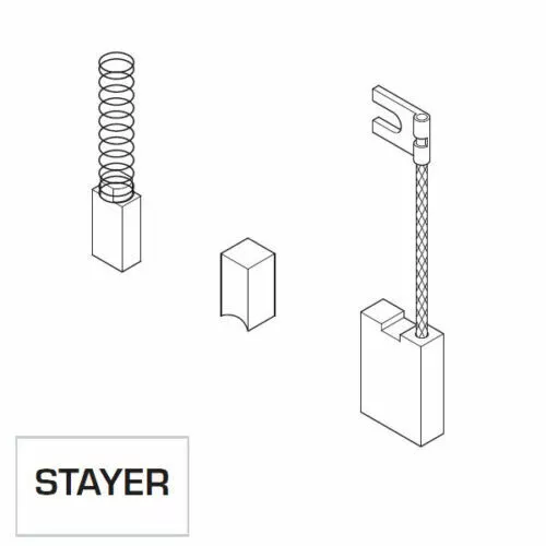 Coppia Spazzole Spazzola A Carboncino Ricambio Per Utensili Stayer (13718V)