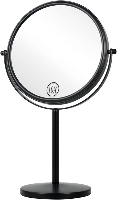 10X Espejo de Maquillaje de Lupa, Espejo de Mesa de 8 Pulgadas Doble Cara con Magnifica