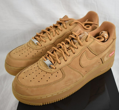 Size 9.5 - Nike Air Force 1 Low SP x Supreme Wheat 2021 - DN1555-200 Fast Ship