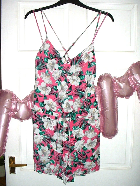nwt m&s floral shorts playsuit size 12