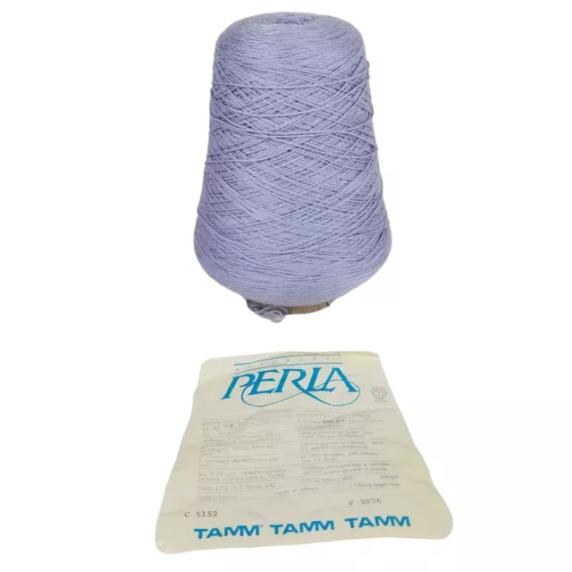 Nuevo cono de hilo de tejer máquina púrpura Perla Tamm #5153 2480 yardas 1 lb.