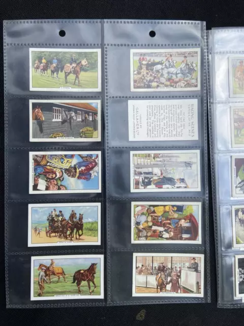 Gallaher Racing Scenes 1938 Full Series of 48 in plastic sleeves