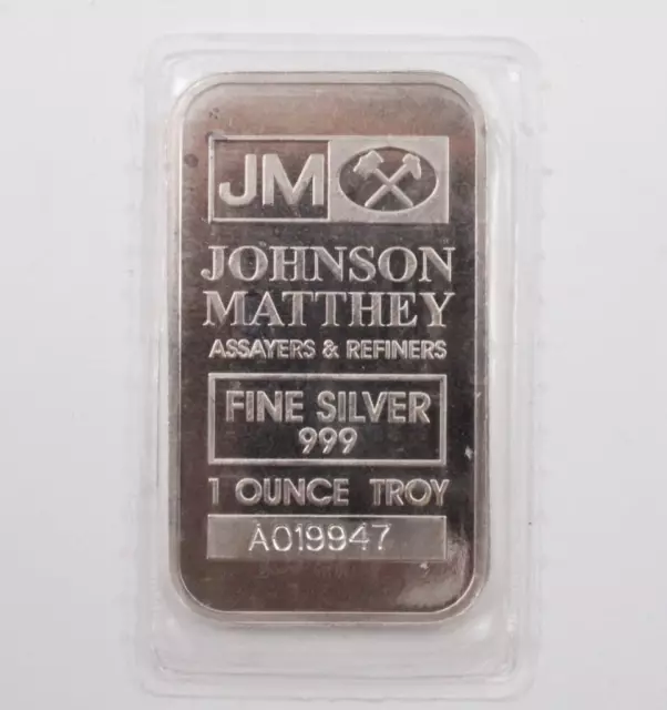 1 oz JM Silver Bar Johnson Matthey A Serial # Variatation  Sealed