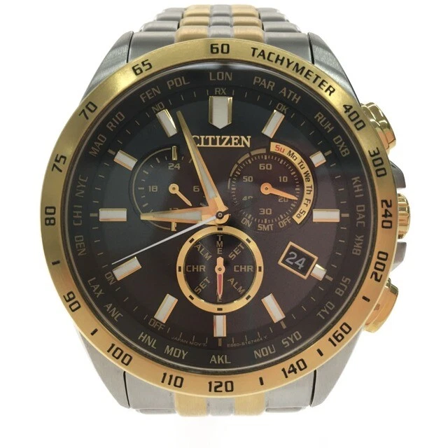 CITIZEN Men Watch Radio Solar Eco Drive Radio Control Combi E660 S122244
