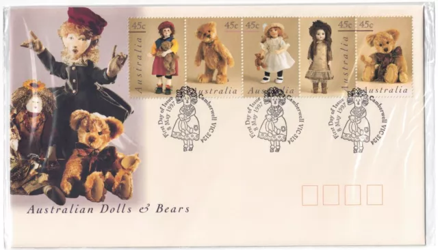 Australia Post FDC: 8 May 1997 - Australian Dolls & Bears