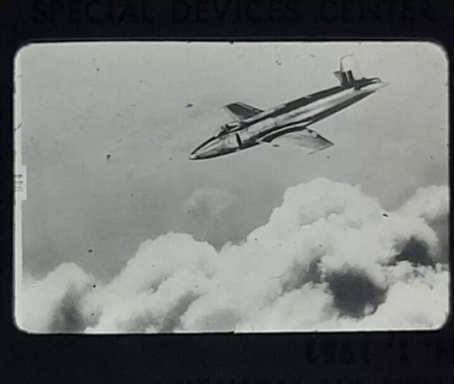 British RN Super ATTACKER Bomber WWII Era Aircraft Flight Glass 35mm Photo Slide
