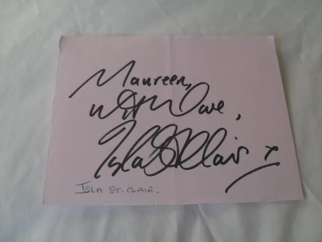 ISLA ST. CLAIR AUTOGRAPH - Signed autograph book page THE GENERATION GAME