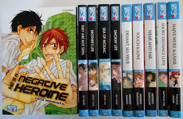 LOT DE 10 MANGA ONE SHOT BOY'S LOVE parmi n°090 à 109 en VF - YAOI EUR