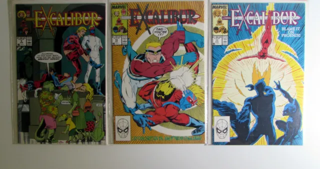 Excalibur Lot of 3 #9,10,11 Marvel (1989) VF/NM 1st Series 1st Print Comic Books
