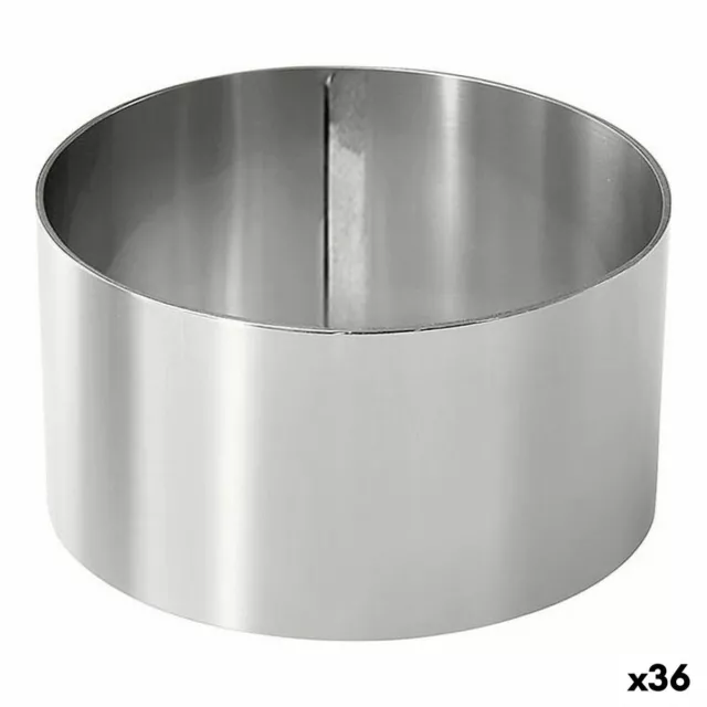 Anrichte-Form Edelstahl Silberfarben 8 cm 0,8 mm [36 Stück] [8 x 4,5 cm]