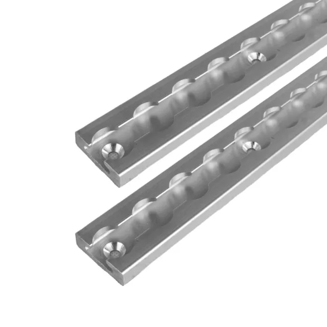 2 x 2m Alu Zurrschiene eckig mit Bohrungen Airlineschiene 20mm Löcher vierkant