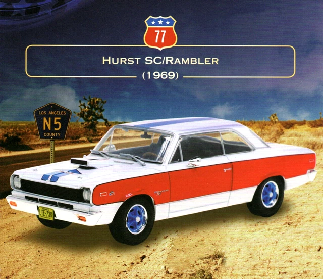 thumbnail interactive-video image 1 of 1969 AMC Hurst SC/Rambler Muscle Car T-Shirt – 9501 Scrambler Automotive Art – Men's 100% Cotton 1 of 3