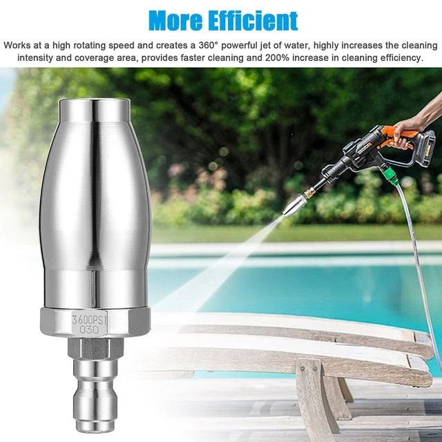 Buse Nettoyage Haute Pression 5000 PSI - Pour Déboucher Égouts & Tuyaux - Compatible 3/8"